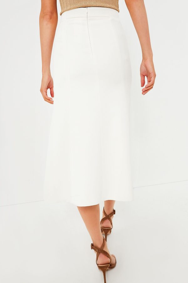 Wool White Arona Skirt Hot on Sale