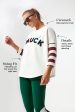 White Varsity Ally Swing Sweatshirt Fashion