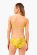 Yellow Blossom Printed Underwire Bikini Top Hot on Sale