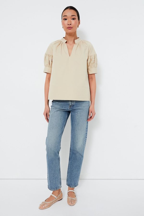 Tan Ruthie Blouse Online Hot Sale