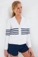 White Striped Charley Cardigan Fashion