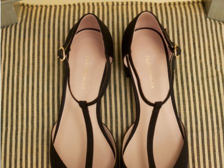 Black Grosgrain Collins Flats For Cheap