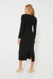 Black Erletta Double Crepe Dress Online Sale