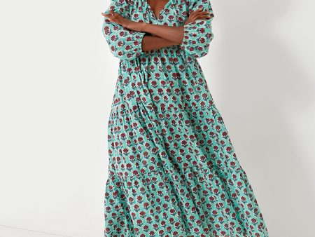 Turquoise Tulip Long Sleeve Salty Paloma Caftan Sale