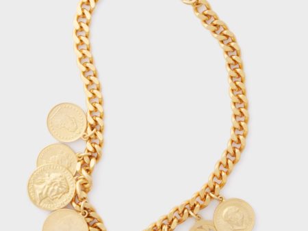 24K Gold Plated Coin Necklace Supply