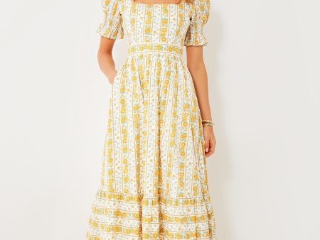 Yellow Floral Phillipa Maxi Dress Online now