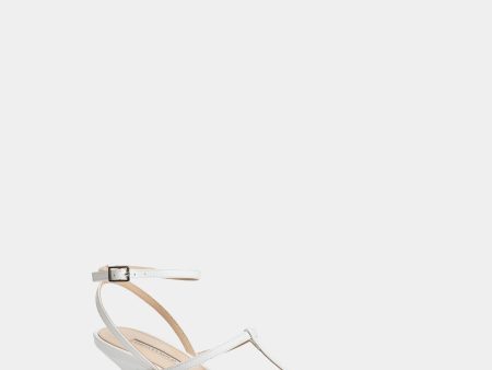 White Novie Leather Kitten Heels Fashion