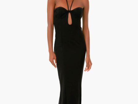 Black Bardot Maxi Dress Hot on Sale