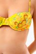 Yellow Blossom Printed Underwire Bikini Top Hot on Sale