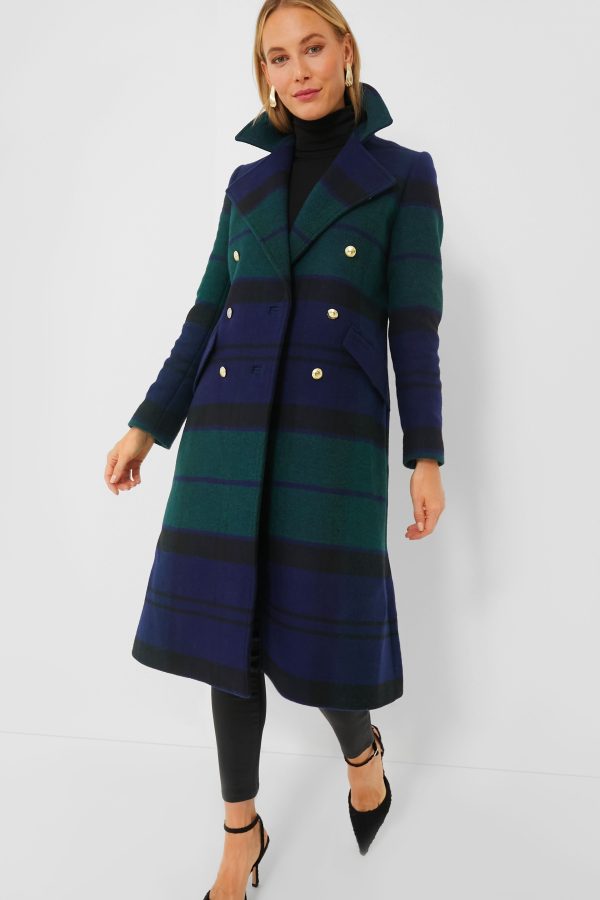 Black and Sage Tartan Marlene Wool Jacket Fashion