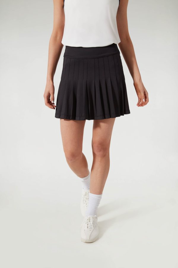 Black and White 15 Inch Williams Tennis Skirt Cheap