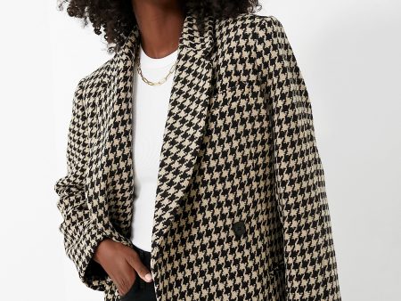 Black and Nude Houndstooth Kaia Blazer For Discount