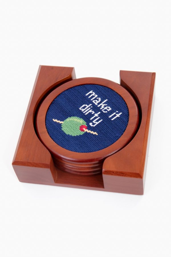 Cocktail Orders Needlepoint Coaster Set Online Hot Sale