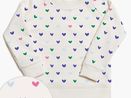 Jelly Bean Hearts Organic Pullover Sweatshirt For Cheap