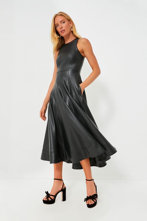 Black Soline Midi Dress on Sale