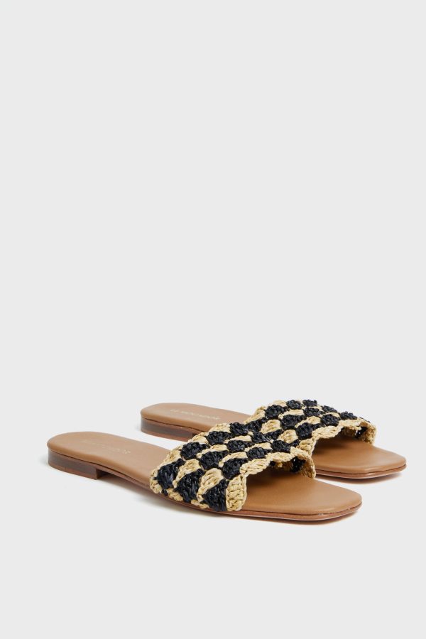 Beige and Black Gaia Sandals on Sale