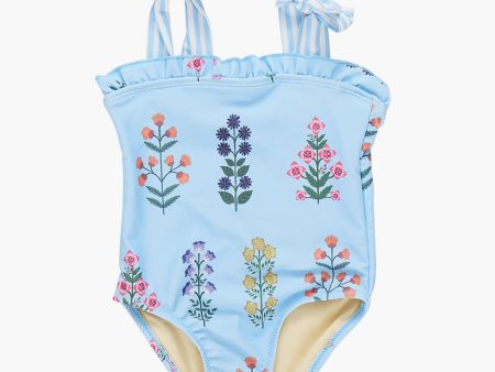 Blue Belle Field Floral Hero Suit Hot on Sale