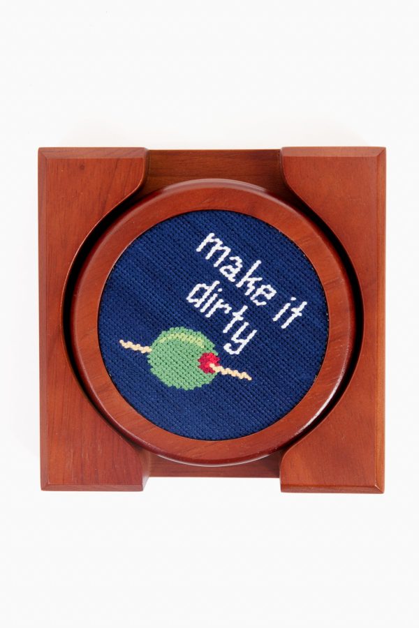 Cocktail Orders Needlepoint Coaster Set Online Hot Sale