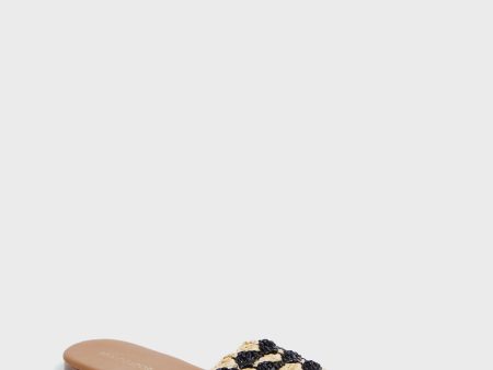 Beige and Black Gaia Sandals on Sale