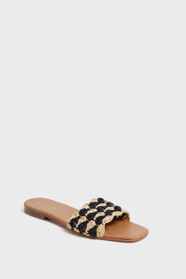 Beige and Black Gaia Sandals on Sale