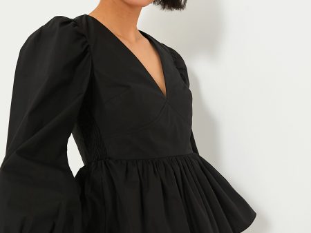 Black Puff Sleeve Elaina Blouse Online