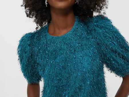 Teal Textured Hope Blouse Discount