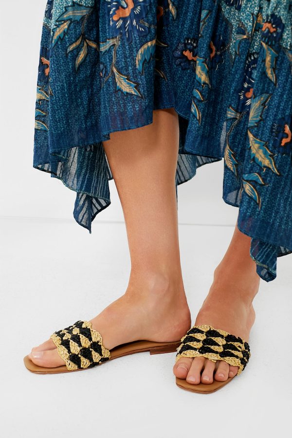 Beige and Black Gaia Sandals on Sale