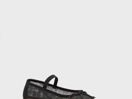 Black Mesh Kayla Espadrille Flats Online