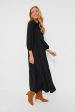 Black Crepe Mabel Maxi Dress For Discount