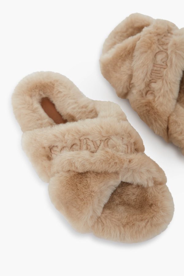 Beige Bella Slides on Sale