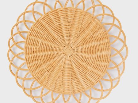 Light Rattan Spiral Placemat (Set of 4) Cheap