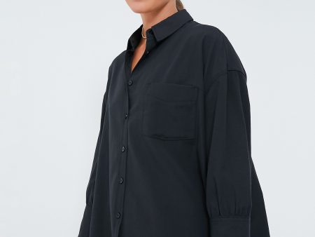 Black Adair Boyfriend Shirt Hot on Sale