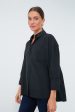 Black Adair Boyfriend Shirt Hot on Sale