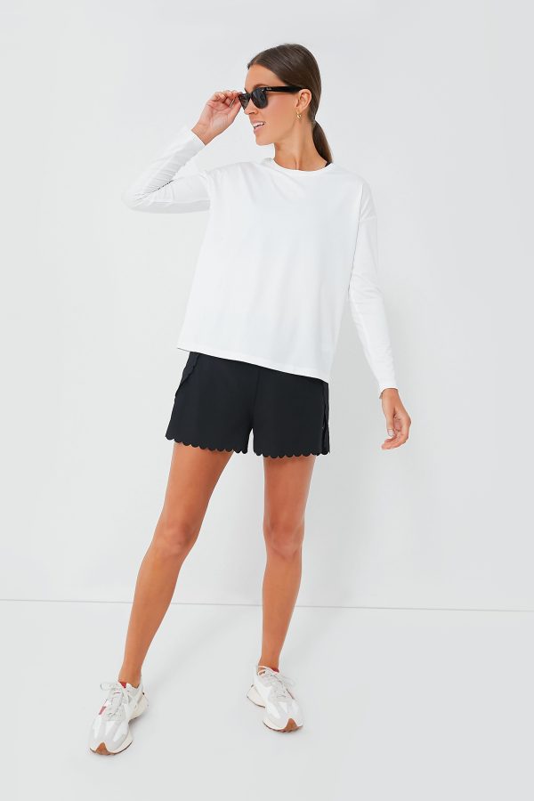 Black Scallop Marisa Tennis Short on Sale