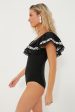 Black Katya Embroidered One Piece on Sale