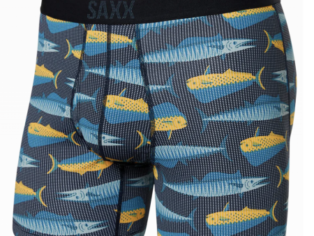 SIDEWALK SALE ITEM - Quest Boxer Brief - Mahi Mahi Wahoo Black For Discount