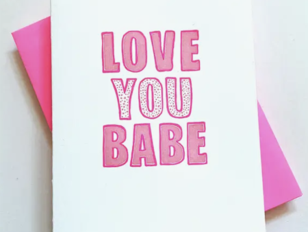 Richie Single Valentine s Day Card - Love You Babe on Sale