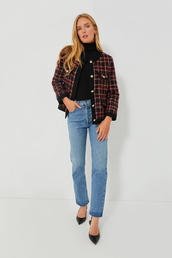 Cherry Plaid Lydia Jacket Hot on Sale