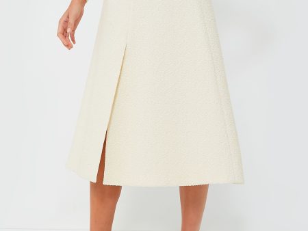 Ivory Torina Cotton Boucle Skirt Online Sale