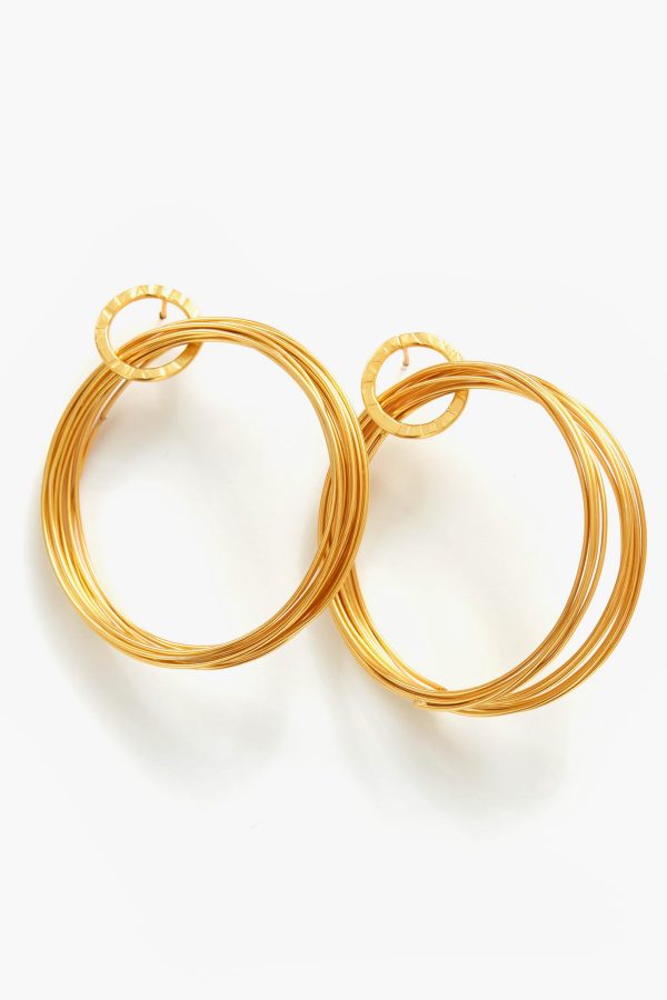 Gold Wire Hoop Earrings Sale