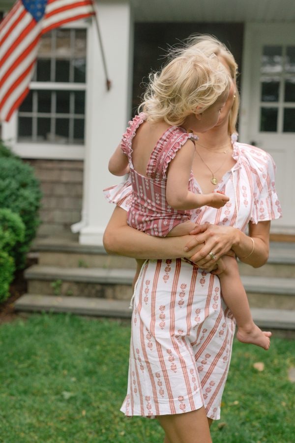 Cream Floral Striped Caftan Sale