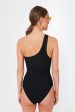 Black Nancy Swim One Shoulder One Piece Fashion