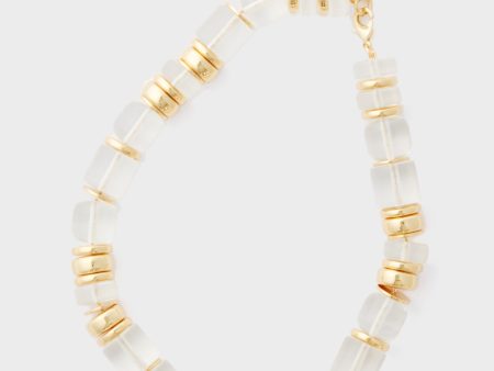 Clear and Gold Sadie Necklace Fashion