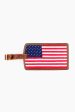 American Flag Needlepoint Luggage Tag Hot on Sale