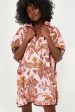 Sunset Chintz Terrycloth Coverup For Sale