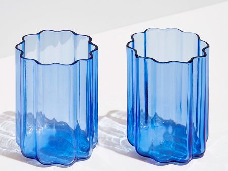 Blue Wave Glasses (Set of 2) on Sale