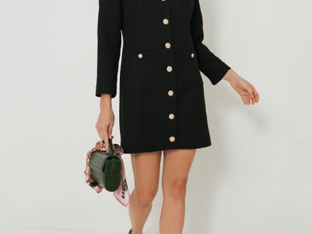 Black Tweed Keira Dress Hot on Sale