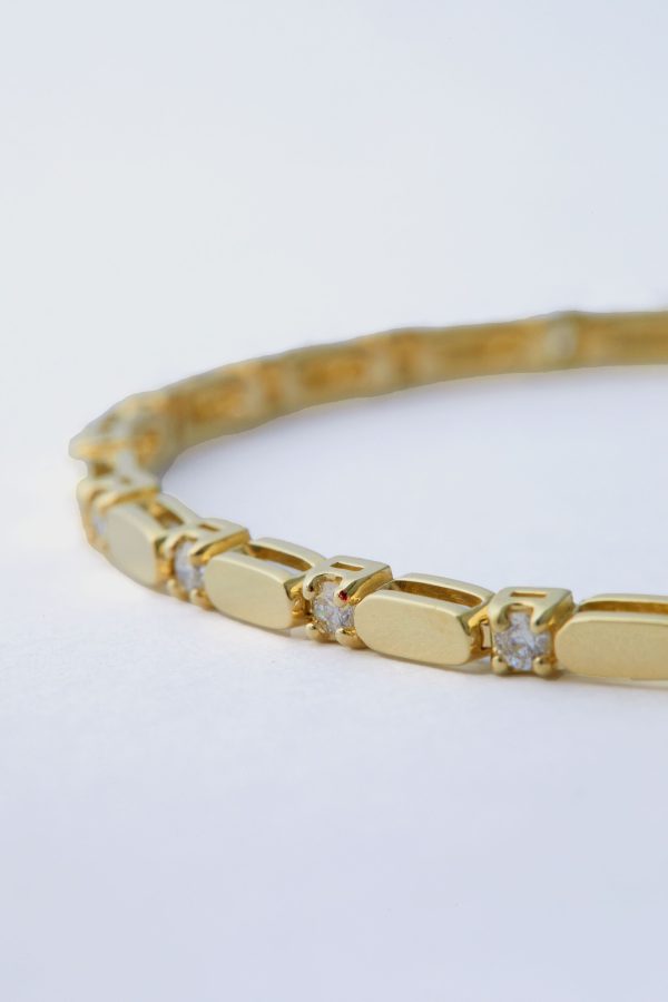 14k Gold Diamond Bracelet Online now