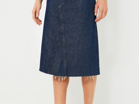 Rinse Heavy Denim Midi Skirt Sale