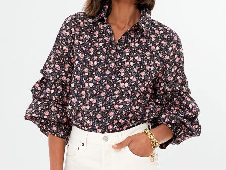 Ruffle Sleeve Button Down Noah Blouse Online Sale